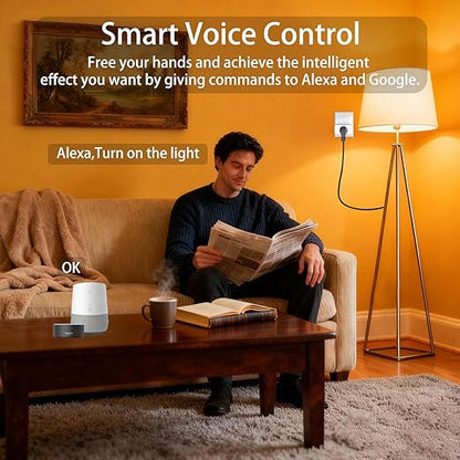 Pro Series Energy Monitoring Smart Plug Mini 15A, Smart Home Wi-Fi Outlet Works with Alexa, Google Home, No Hub Required, FCC & ETL Certified, 2.4G WiFi Only, 1-Pack