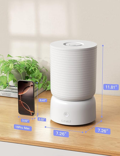 CLEVAST Smart Humidifiers for Bedroom - 1 Gal/4L Cool Mist Top Fill Humidifier with Essential Oil Diffuser, Quiet Operation for Baby Nursery, Home, Office, Room, Works with Alexa/Google Assistant