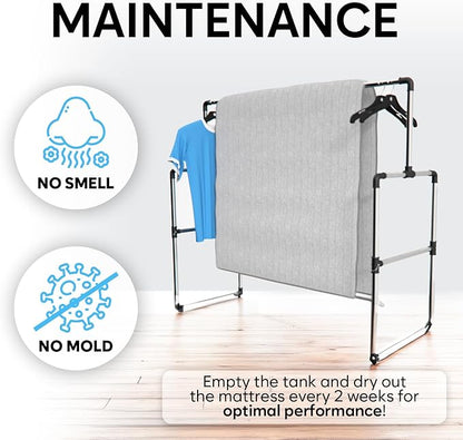 Adamson B10 Gray Bed Cooling System - Twin 75” L x 39” W - Water Bed Cooler Ideal for Hot Sleepers - 100% Cotton Mattress Cooling Bed Pad for Night Sweats - 5-Year Assurance