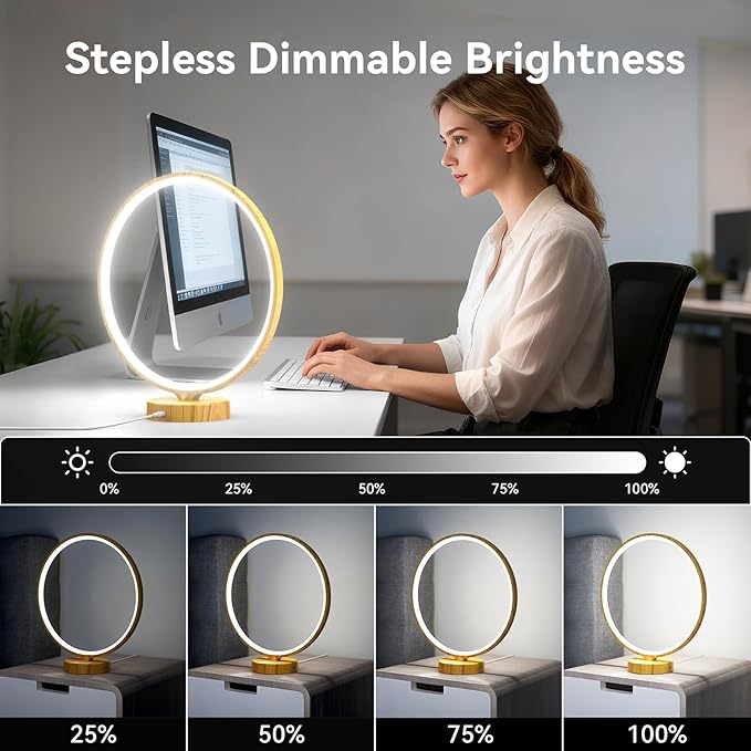 2 in 1 Light Therapy & Desk Lamp - 10000 Lux Sun Lamp with Dual Controls, 4 Timer, Dimmable, 3 Color Temperatures