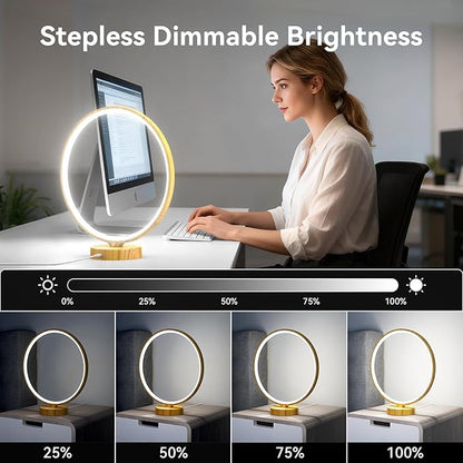 2 in 1 Light Therapy & Desk Lamp - 10000 Lux Sun Lamp with Dual Controls, 4 Timer, Dimmable, 3 Color Temperatures