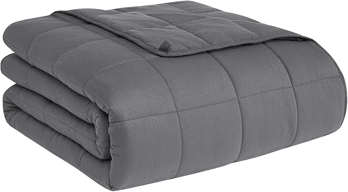 CuteKing Weighted Blanket for Adults (25lbs, 88"x104", Grey) Heavy Blanket for 240-260lbs, Weighted Blanket for Cooling & Heating with Premium Glass Beads, Thick Blanket for Adult All-Season