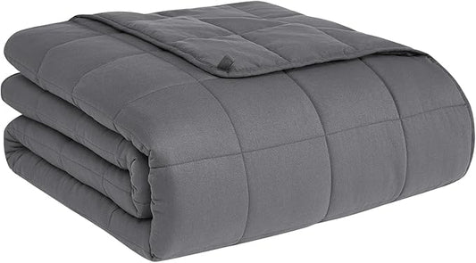 CuteKing Weighted Blanket for Adults (25lbs, 88"x104", Grey) Heavy Blanket for 240-260lbs, Weighted Blanket for Cooling & Heating with Premium Glass Beads, Thick Blanket for Adult All-Season
