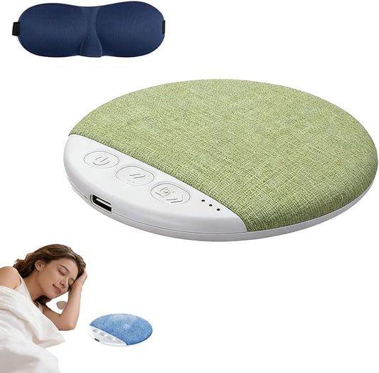 Ultra-Thin Bluetooth Pillow Speaker for Sleeping, Built-in White Noise to Support Sleep, Dual-Mode Bone Conduction & Speakers Audio, Features A Three-Dimensional Bass Effect (Green)