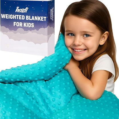 Super-Soft Kids Weighted Blanket 7 Pounds - Weighted Blanket for Kids - Easy to Clean, Washable Minky Cover - 41x60 Inches 7lbs Child - Small Heavy Blanket for Girls and Boys