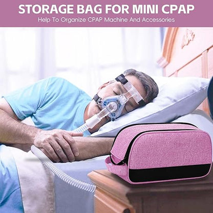 CPAP Travel Bag Compatible with ResMed AirMini Machine & Accessories, Portable CPAP Equipment & Supplies Carrying Bag, Compact CPAP Organizer Storage Bag with Compartments,Purple (Bag Only)