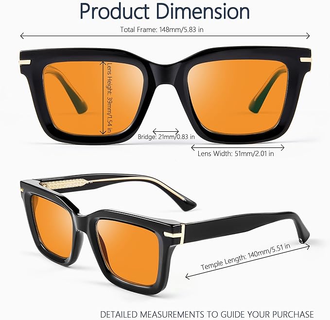 Sleep Blue Light Blocking Glasses for Men and Women, Computer Gaming Glasses Anti Eyestrain & UV Glare