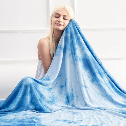Marchpower Cooling Blanket for Hot Sleepers King Size, Double Sided Arc-Chill Cooling Fabric Q-Max>0.5, Cooling Blanekt for Hot Flashes and Night Sweats, Cool Blanekt Cold Blanket for Summer Blue