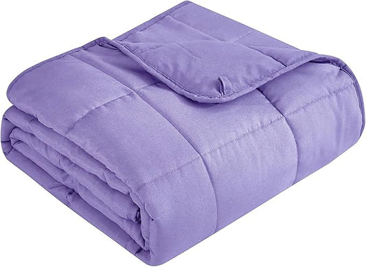 Topcee Weighted Blanket for Adults (15 lbs, 48" x 72") Twin Size Soft Cooling Heavy Blanket Sleeping, Apply to 130-160 lbs Body, Thick Breathable Blanket with Glass Bead, Easy Care