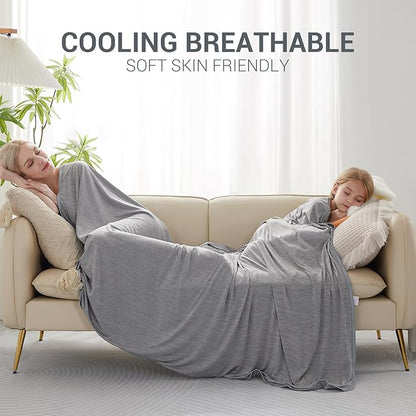 Marchpower Cooling Blanket Queen Size for Hot Sleepers, Arc-Chill Cooling Blanket Double-Sided Cooling, Japanese Cooling Fiber Absorbs Body Heat, Lightweight Soft Cold Blankets for Sleeping Summer