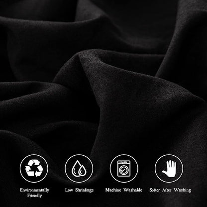 Twin Size Sheet Set - 3 Piece Set (Twin,Black),100% Super Soft Brushed Microfiber 1800 Luxury Bedding,Deep Pockets &Wrinkle,Fade Resistant