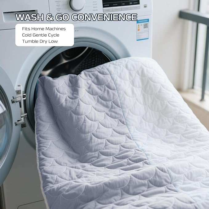Cooling Blanket for Hot Sleepers - Queen Size Lightweight Breathable Tencel Blend, Double Sided All-Season Comforter, Temperature Regulating & Machine Washable (Grey+White, Queen (90''x90''))