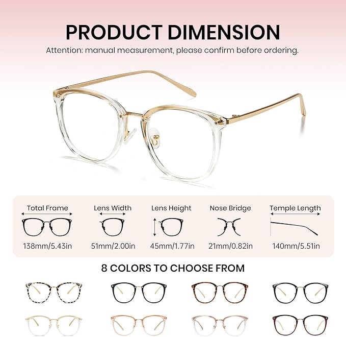 Cyxus Blue Light Glasses for Woman, Fashion Computer Glasses on Office Reduce Eye Strain Anti Migraine for Working Reading