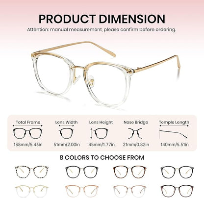Cyxus Blue Light Glasses for Woman, Fashion Computer Glasses on Office Reduce Eye Strain Anti Migraine for Working Reading