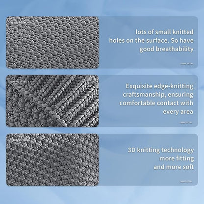 Topcee Knitted Weighted Blanket - 60"x80" 20lbs Queen Size Cooling Chunky Knit Heavy Blanket for Adults Cable Yarn Knit Decorative No Beads Soft Cozy and Cooling Weighted Throw Machine Washable
