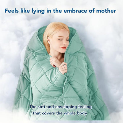 Topcee Weighted Blanket (5 lbs, 36" x 48") Cooling Throw Heavy Blanket for Sleeping Apply to 40-60 lbs, Soft Thick Breathable Blanket with Glass Bead, Easy Care