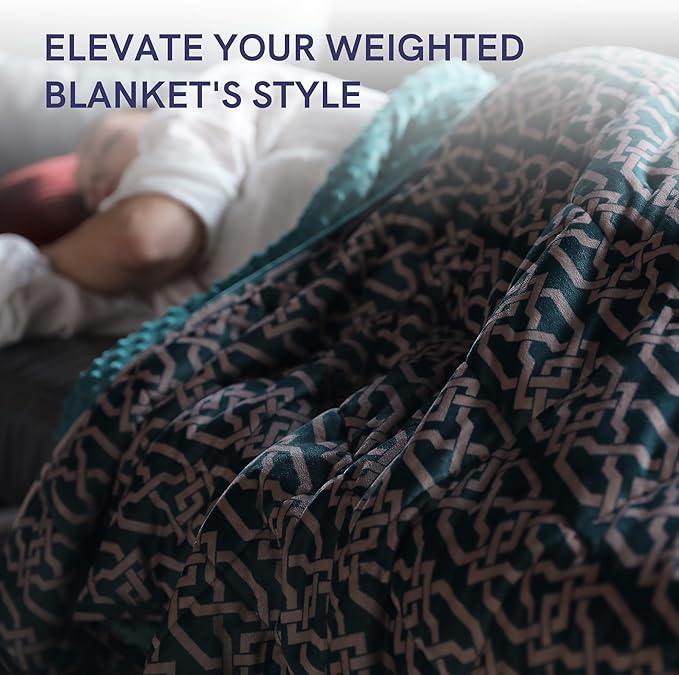 YnM Fuzzy Duvet Cover for Weighted Blankets (Infinite, 48''x72'')