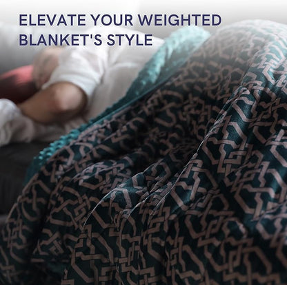 YnM Fuzzy Duvet Cover for Weighted Blankets (Infinite, 48''x72'')