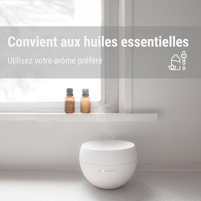 Stadler Form Aroma Diffuser Jasmine, with Interval Mode, Suitable for Essential Oils, up to 24 h Running time, for Bedroom, Living Room and Children's Room, White