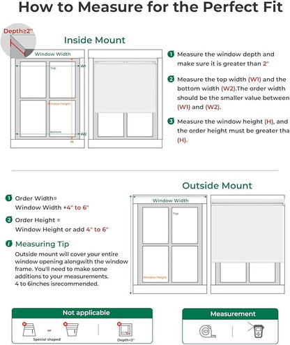 Allesin Motorized Roller Blinds with Remote Control for Windows, Blackout Automatic Smart Shades,Dry Battery Powered Electric Blind (White 39" W x 72" H)