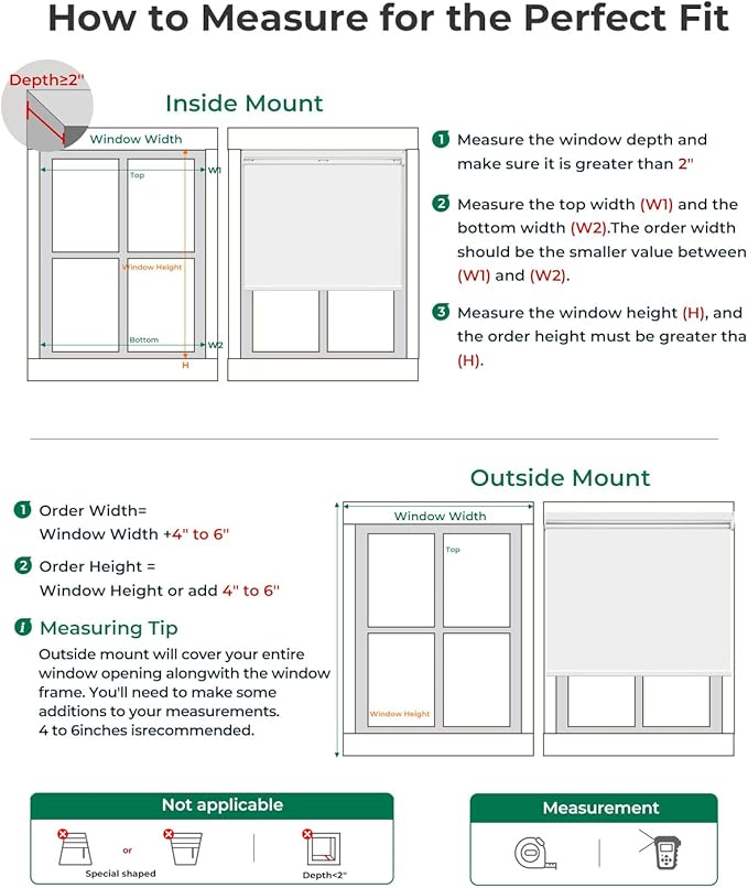 Allesin Motorized Roller Blinds with Remote Control for Windows, Blackout Automatic Smart Shades,Dry Battery Powered Electric Blind (White 24" W x 72" H)