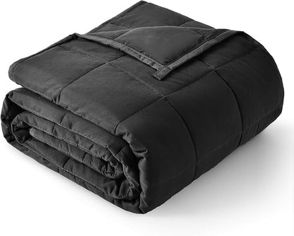 Topblan Weighted Blanket for Adults 20lbs, Breathable Cooling Weighted Blanket, Soft Heavy Microfiber Material with Glass Beads Blanket for All Season, Sofa Bed, 60"x80" Queen Size, Black