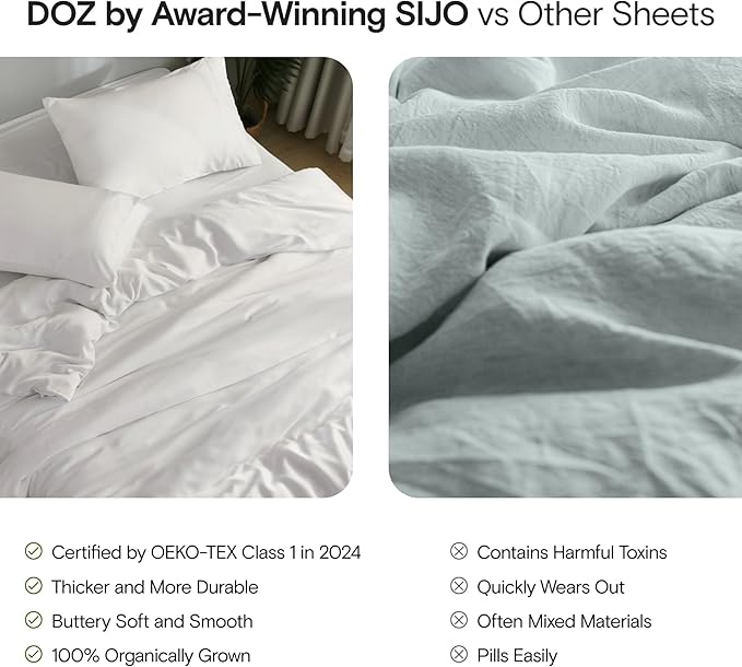 DOZ Duvet Cover Set, 100% Viscose derived from Bamboo, Organically Grown, Buttery Soft, Cooling Duvet Covers, High GSM, 1 Duvet Cover and 2 Pillowcases, 106"x90" (Forest, King/Cal King)