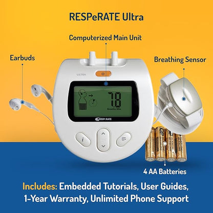 RESPeRATE Ultra Blood Pressure Lowering Device - Doctor Recommended Non-Drug Medical Device - Clinically Proven to Lower Blood Pressure Naturally - Just 15 Minutes a Day