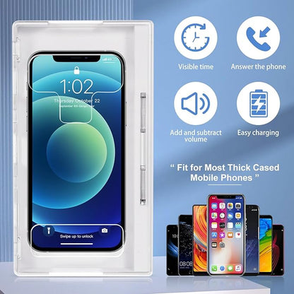 Cell Phone Lock Box, Portable Phone Locker Case with 2 Keys, Transparent Mobilephone Jail Storage Box for Kids Students Adults Focus, Screen Self-control Timed Locking Container