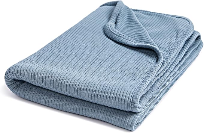 Ultra-Soft Rayon Made from Bamboo Baby Blanket - 30x40 Inches Double-Layer Swaddle Blanket, Breathable & Hypoallergenic, Lightweight Nursing Cover, Stroller Blanket for Infants & Toddlers