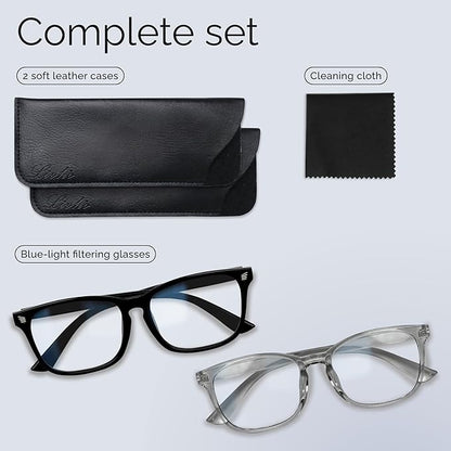 livho High Tech Blue Light Glasses - Advanced Blue Light Blocking Computer Glasses - Screen Fatigue & UV Protection