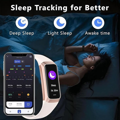 Fitness Tracker with Heart Rate/Blood Oxygen/Sleep Monitor, 20+ Sports Modes Smart Watches for Women/Men, Activity & Step Tracker Smart Watch for Android/iOS Phones