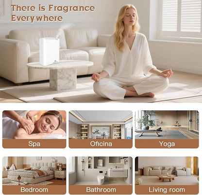 Waterless Essential Oil Diffuser HVAC Scent Machine - Smart APP & WiFi Control 3500 sq. ft Coverage Cold Air Aroma, Minimalist Aromatherapy Diffusers 500ML for Home Hotel Office Large Room