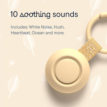Hatch Go | Portable Sound Machine for Babies and Kids | Sleep Soother | 10 Soothing Sounds | White Noise | Shush | Travel | Registry Gift | Baby Shower | Clips on Stroller | Honey