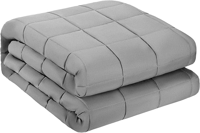 VEVOR Weighted Blanket 88 x 104 inch - King Size, 20 lbs Heavy Blanket with Cooling Glass Beads, Soft & Breathable for All-Season Use, Suitable for Adults 200-250 lbs, Ideal Gift Choice (Grey)