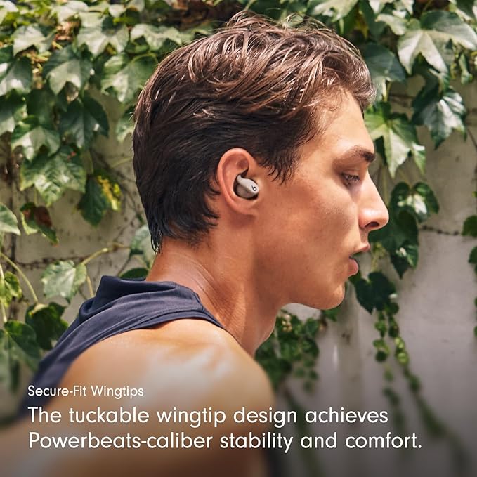 Beats - Powerbeats Fit - Wireless Noise-Cancelling Workout Earbuds with Ultimate Secure Fit with USB-C Charging Cable (1.5m) - Gravel Gray