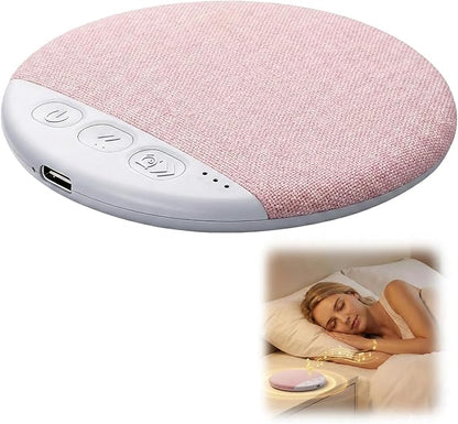 Sleep Pillow Speaker, Bluetooth Pillow Speaker for Sleeping, Mini Bone Conduction Bluetooth Sleep Aid with White Noise Timer, Flat and Ultra-Thin, Auto-Off Function for Deep Sleep (Pink)