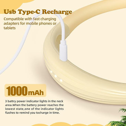 Upgraded Book Light, Neck Reading Lamp,USB Rechargeable, 3 Colors & 3 Brightness Adjustable, Auto-Off Timer, Neck Light for Reading in Bed, Long Lasting, Perfect for Repairing, Knitting.