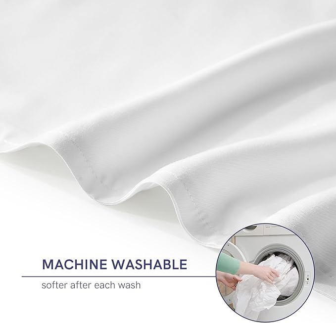 YnM Exclusive Cooling Duvet Cover for Weighted Blankets with 16 Strings (White, 60''x80'')
