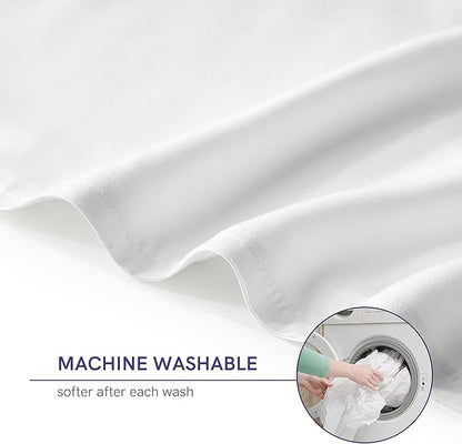 YnM Exclusive Cooling Duvet Cover for Weighted Blankets with 16 Strings (White, 60''x80'')