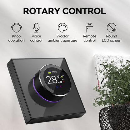 WiFi Smart Thermostat,Temperature Controller,Smart Thermostat for Home,Voice Compatible with Tuya,Heating Digital Thermometer with 1.32in TFT Screen