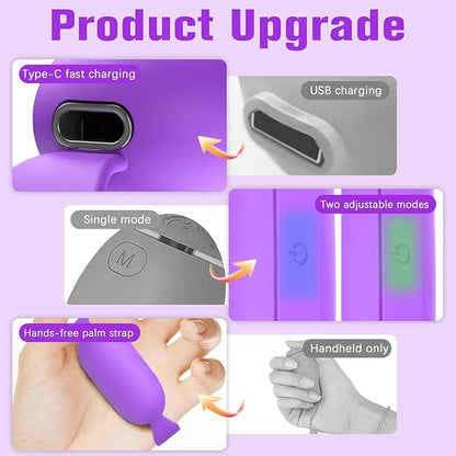 Sleep Aid Device, Hand Micro-Current Sleep Instrument Anxiety Device, Portable Rechargeable Sleep Aid for Anxiety and Insomnia (Blue)