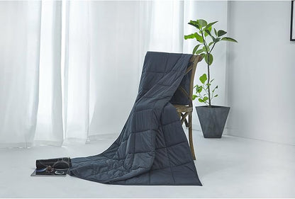 RelaxBlanket Premium Cotton Adult Weighted Heavy Blanket | 60''x80'',17lb | Enjoy Natural Deep Sleep | Dark Grey