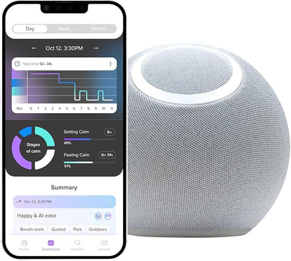 Orb: Smart tracker for better mental health. Biofeedback device to master meditation, wellness focus, anxiety, manage stress & ADHD strategies. Mindfulness, emotional regulation self-care gift