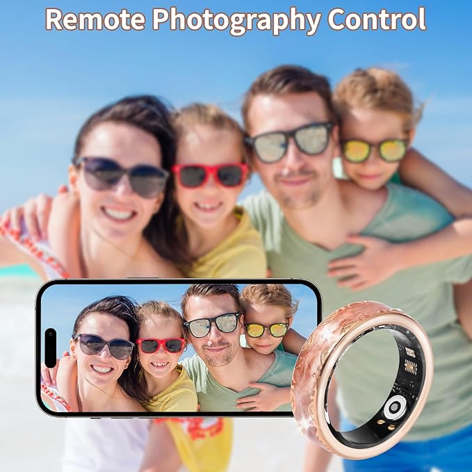 Smart Ring for Women-Men,Health-Fitness Tracker with Heart Rate, Sleep Monitor, Blood Oxygen, HRV, 128 Sports Modes, IP68 Waterproof, Gesture Control, No Subscription Fee,with iOS & Android (7)
