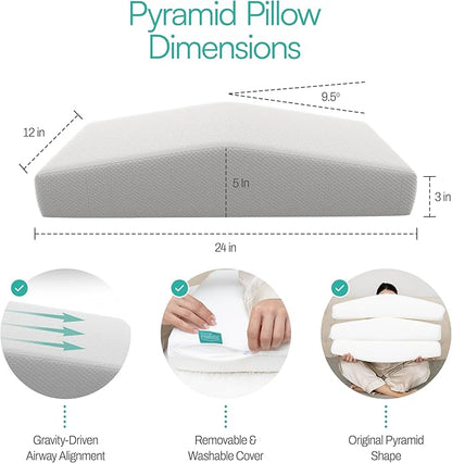The Original Anti-Snoring Pillow for Side Sleepers, Snoring Solution and Remedy, Patent-Pending Stop Snore Aid with Memory Foam, Snore Stopper, Anti-Snore Pillow, Anti-Snore Devices
