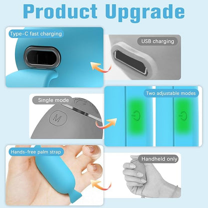 Sleep Aid Device, Hand Micro-Current Sleep Instrument Anxiety Device, Portable Rechargeable Sleep Aid for Anxiety and Insomnia (Blue)