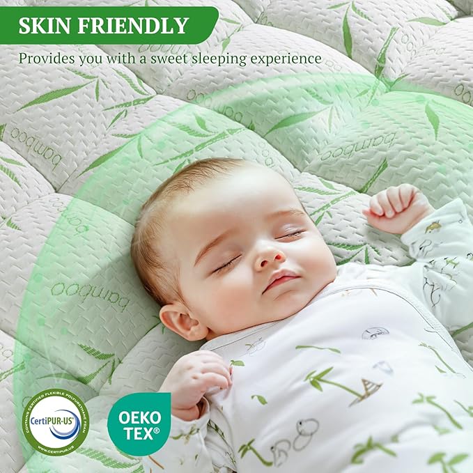 3 Inch Mattress Topper King Size - 1500GSM 3D+7D Down Alternative Fill, Viscose Made from Bamboo Cover, Extra Plush Pillow Top Mattress Topper for Back Pain, 6"-18" Deep Pocket (78"x80")