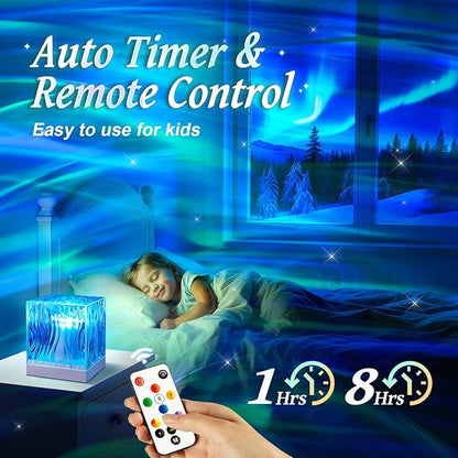 Birthday Gifts for Women Teen Girl Gifts Trendy Stuff Northern Lights Projector, 18-Color Cool Stuff Gifts for Teenage Girls Boy Mood Lighting, Galaxy Projector for Bedroom Cute Room Decor Aesthetic