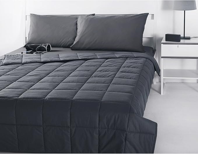 RelaxBlanket Premium Cotton Adult Weighted Heavy Blanket | 60''x80'',20lb | Enjoy Natural Deep Sleep | Dark Grey